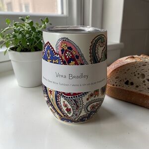 Vera Bradley 12 oz Colorful Paisley Wine Tumbler
